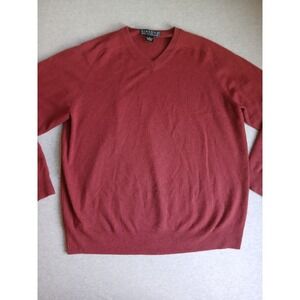 Giasone Sweater Large 100 Cashmere 2 Ply Knit Crew Neck Preppy Classic VTG